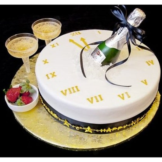 New Year Cake and Champagne