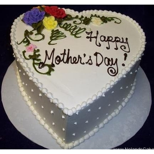 Mother's Day Heart Cake